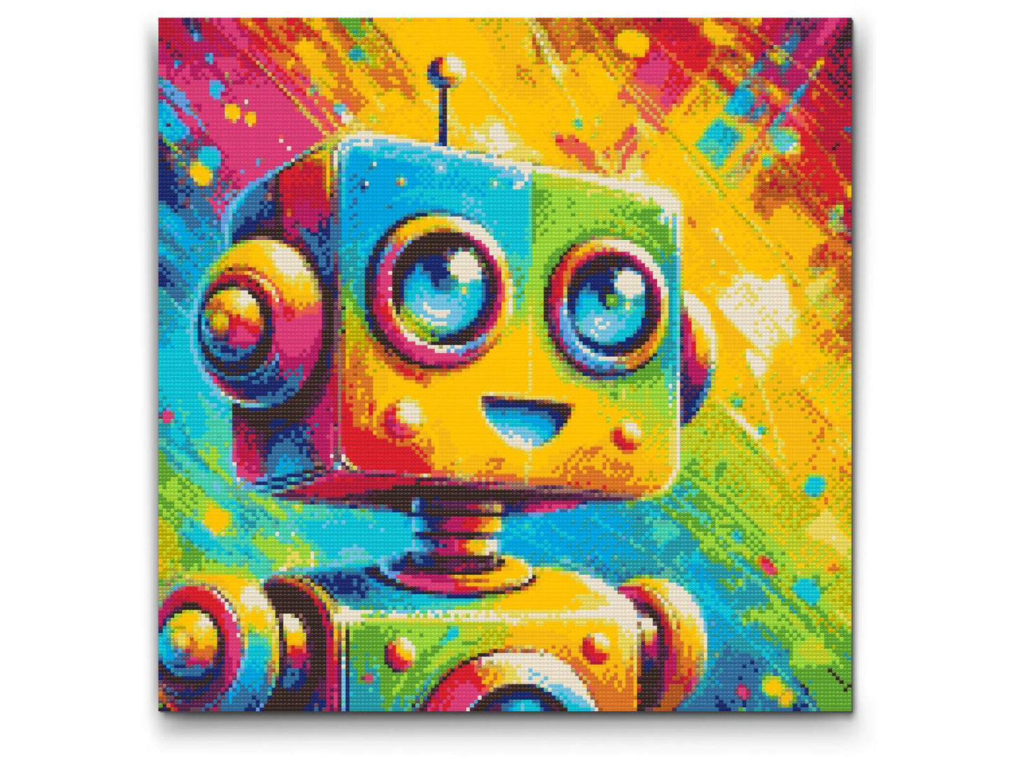 Diamond Painting - Sød robot i farver