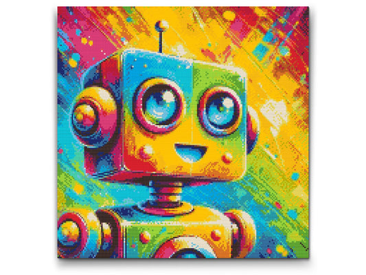 Diamond Painting - Sød robot i farver