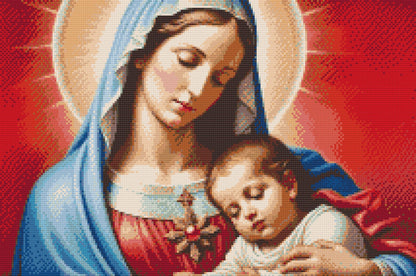 Diamond Painting - Jomfru Maria med barnet