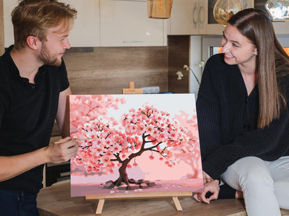 Paint by Numbers - Blomstrende sakura-bonsai
