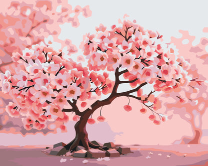 Paint by Numbers - Blomstrende sakura-bonsai