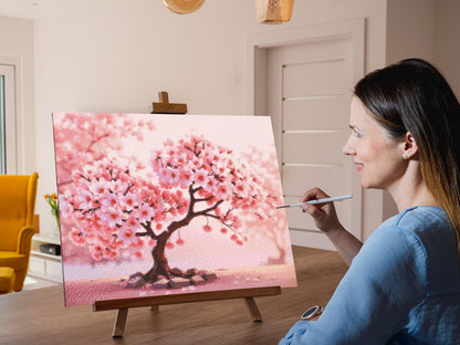 Diamond Painting - Blomstrende sakura-bonsai