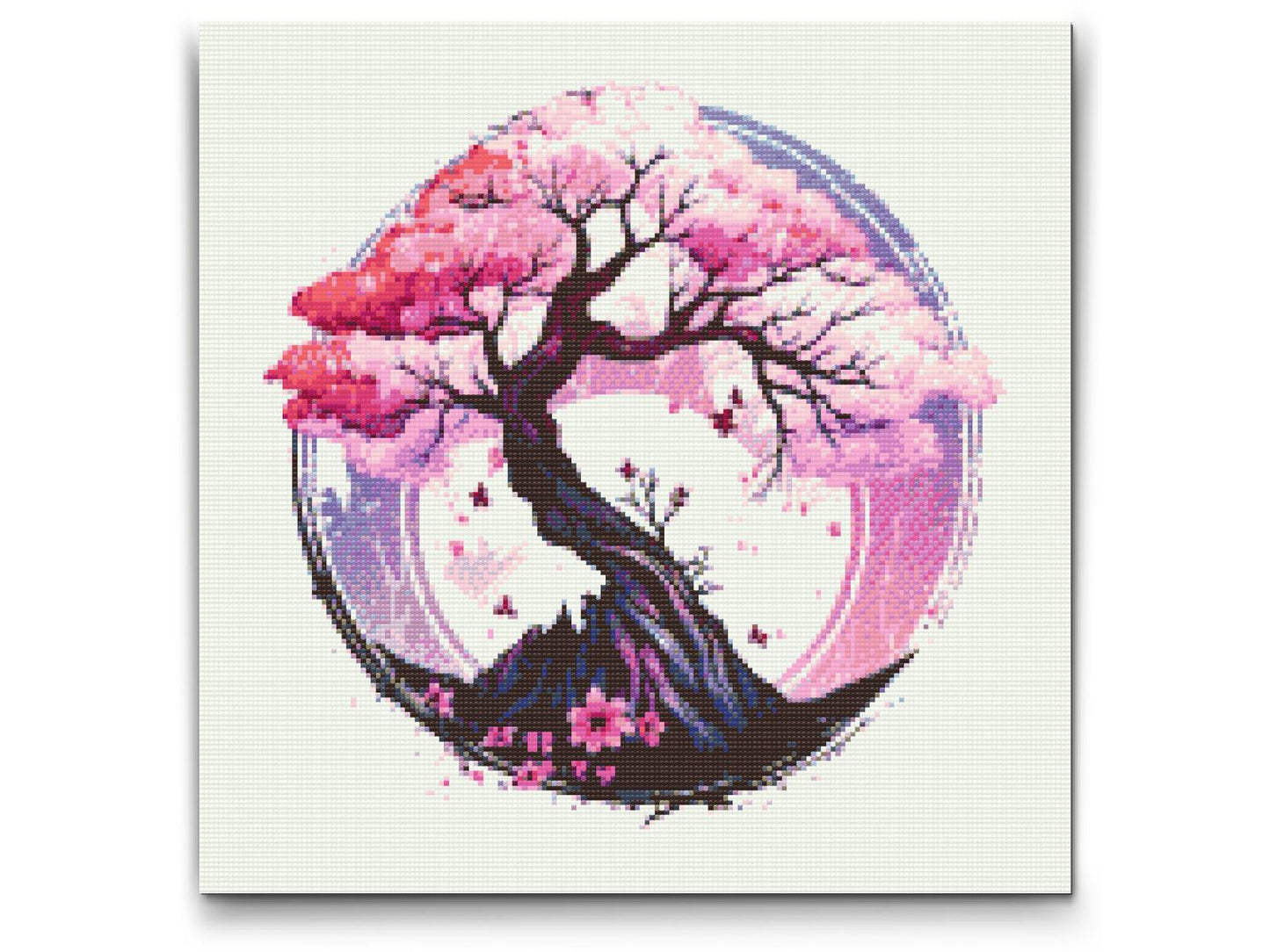 Diamond Painting - Farverige sakura-bonsai
