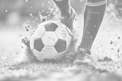 Mal-med-prikker -  Nærbillede af en fodboldbold