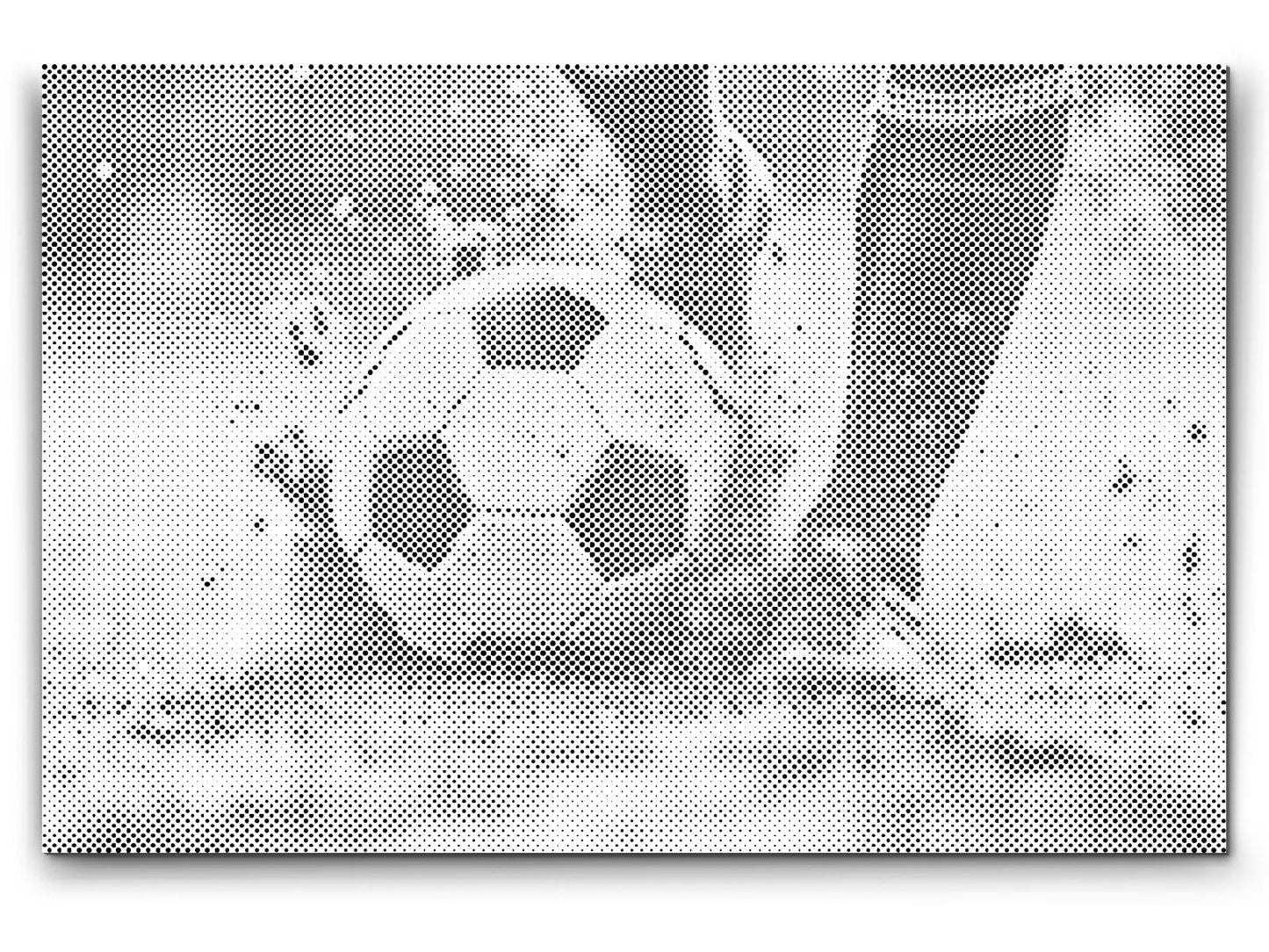 Mal-med-prikker -  Nærbillede af en fodboldbold