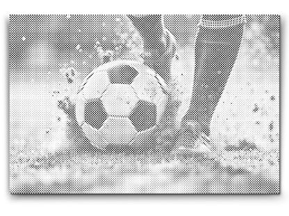 Mal-med-prikker -  Nærbillede af en fodboldbold