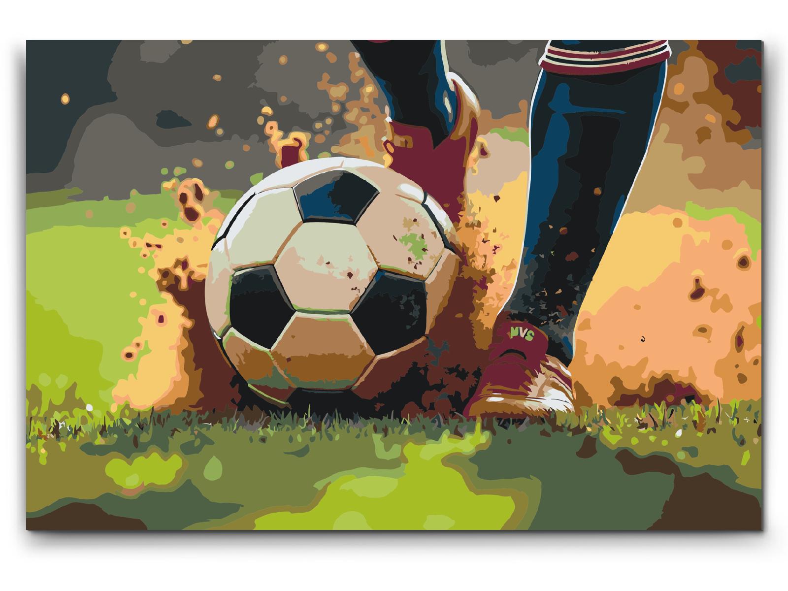 Paint by Numbers - Nærbillede af en fodboldbold