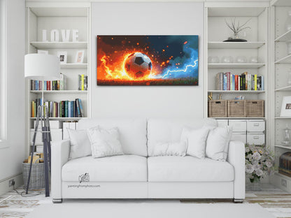 Diamond Painting - Dynamisk fodboldbold