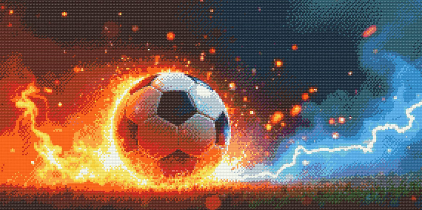 Diamond Painting - Dynamisk fodboldbold