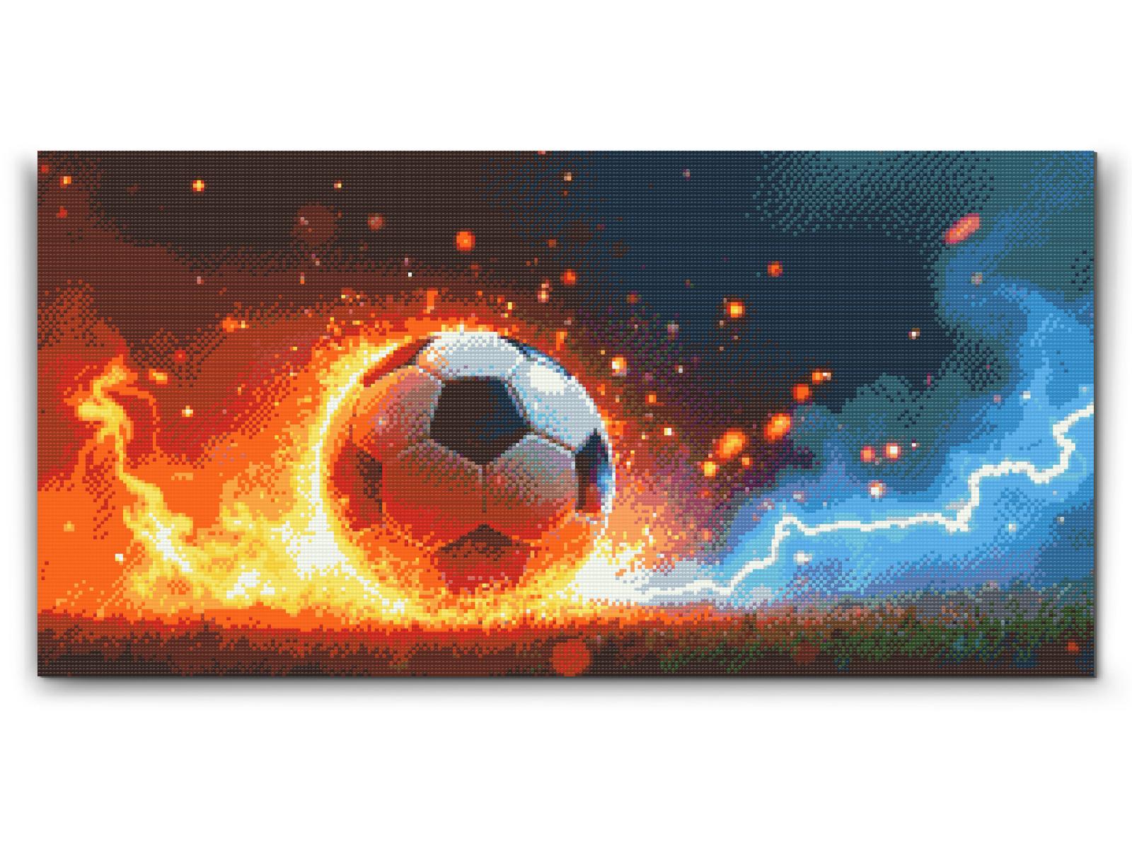 Diamond Painting - Dynamisk fodboldbold