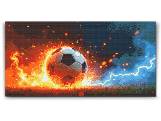 Diamond Painting - Dynamisk fodboldbold