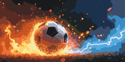 Paint by Numbers - Dynamisk fodboldbold