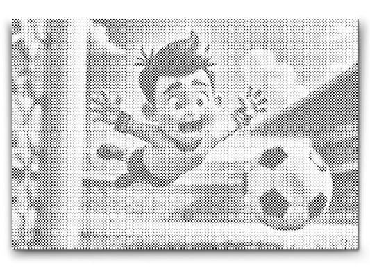 Mal-med-prikker -  Fodboldmålmand målmand