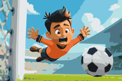 Paint by Numbers - Fodboldmålmand målmand