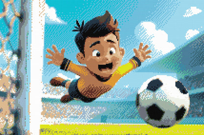 Diamond Painting - Fodboldmålmand målmand
