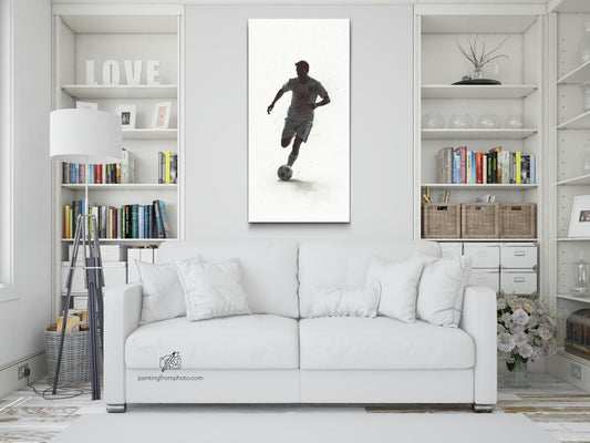 Diamond Painting - Silhuet af en fodboldspiller