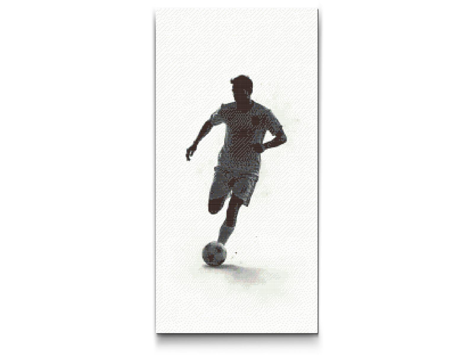 Diamond Painting - Silhuet af en fodboldspiller