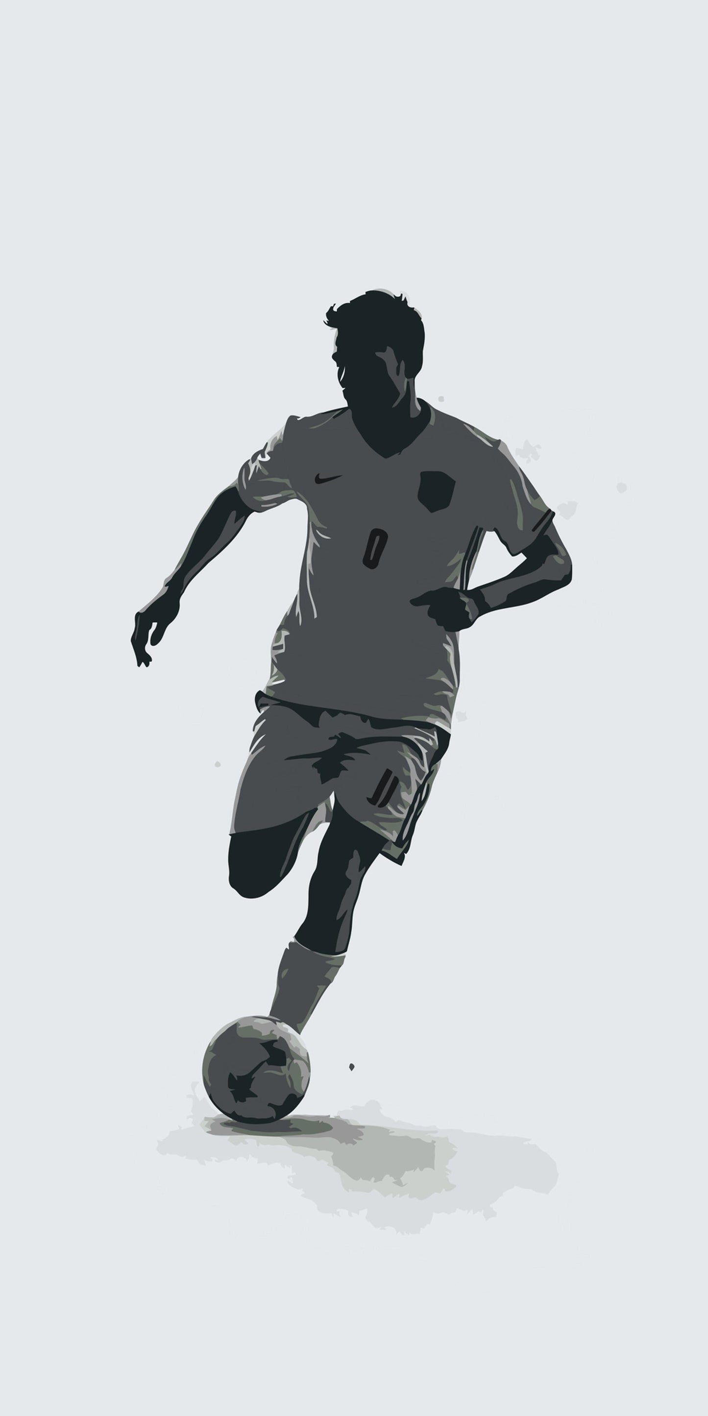 Paint by Numbers - Silhuet af en fodboldspiller