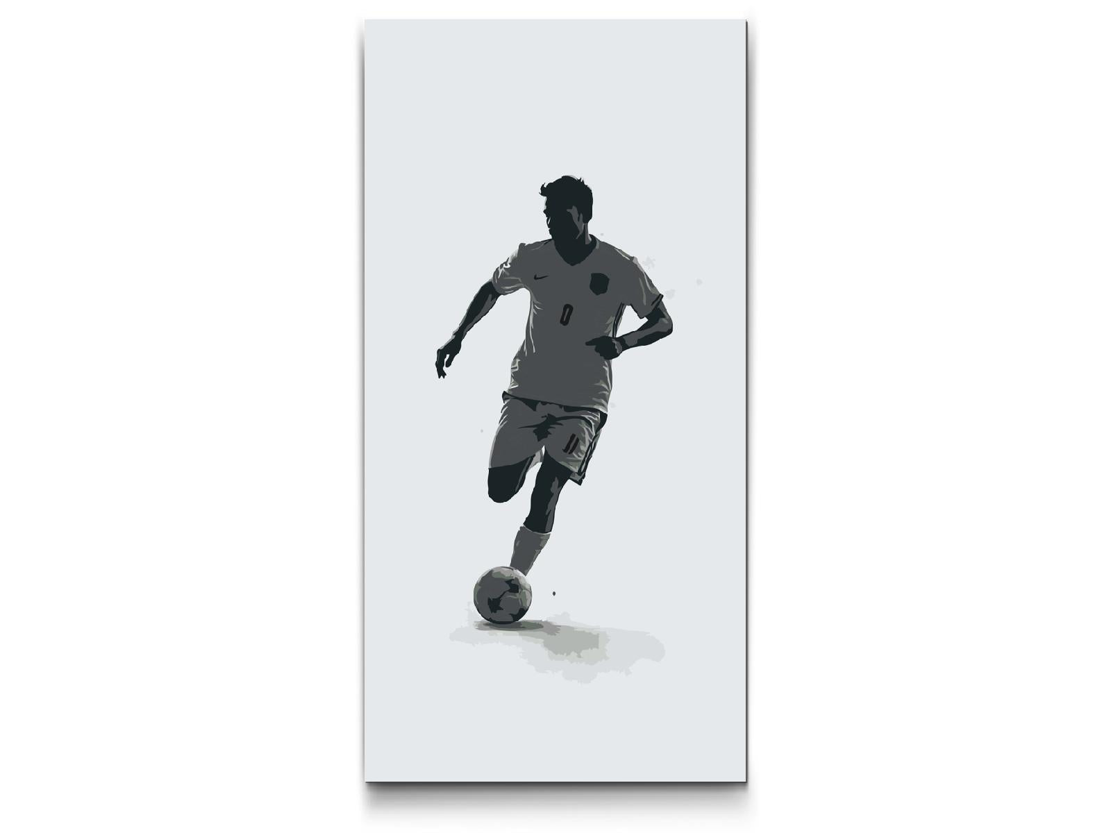 Paint by Numbers - Silhuet af en fodboldspiller