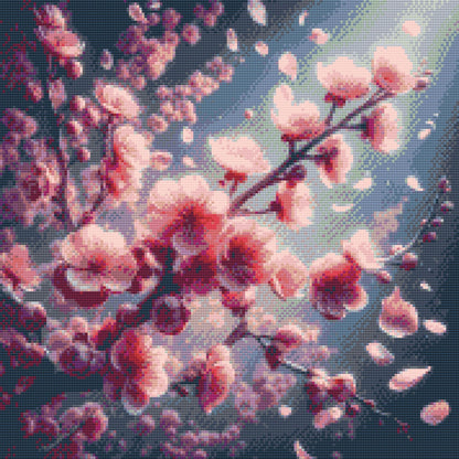 Diamond Painting - Sakura-blomster