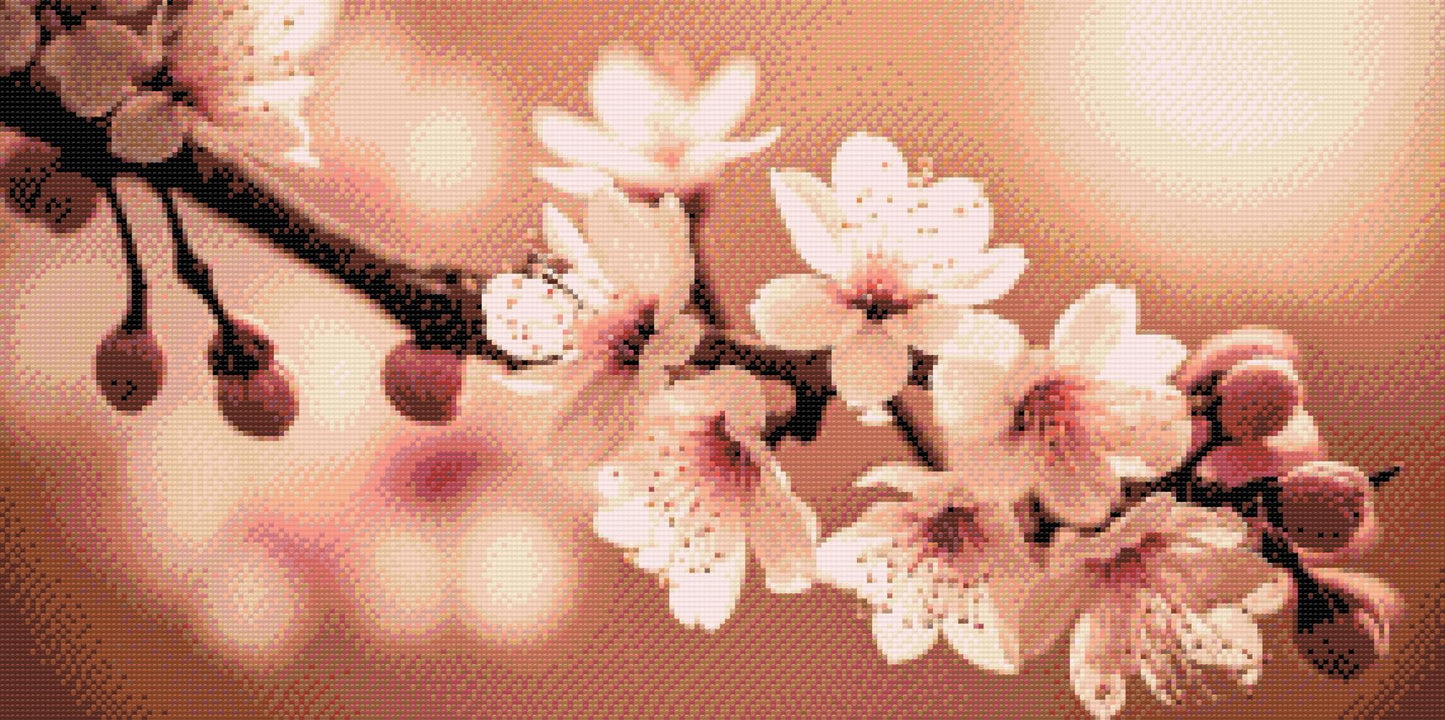 Diamond Painting - Forårsblomster af sakura