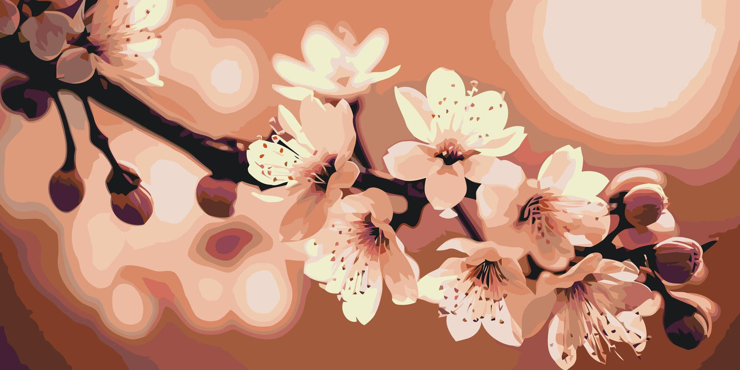 Paint by Numbers - Forårsblomster af sakura