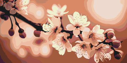 Paint by Numbers - Forårsblomster af sakura
