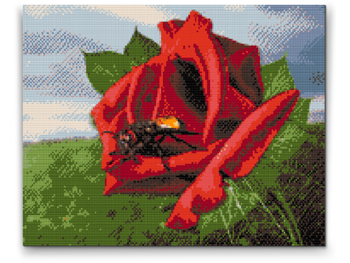 Diamond Painting - Bien på rosen