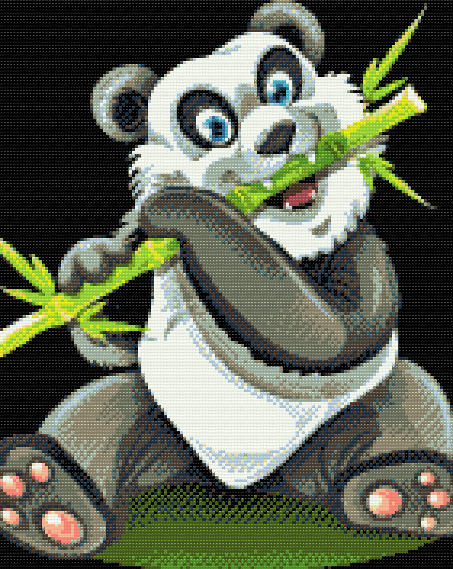 Diamond Painting - Panda med bambus