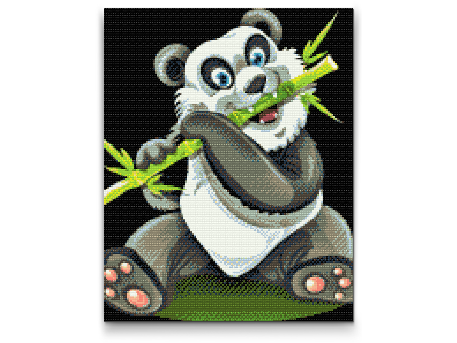 Diamond Painting - Panda med bambus