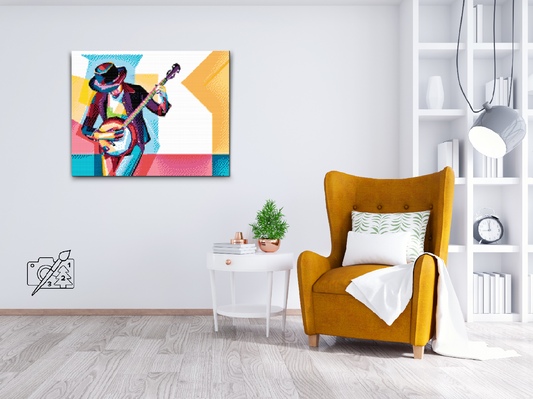 Diamond Painting - Manden der spiller banjo