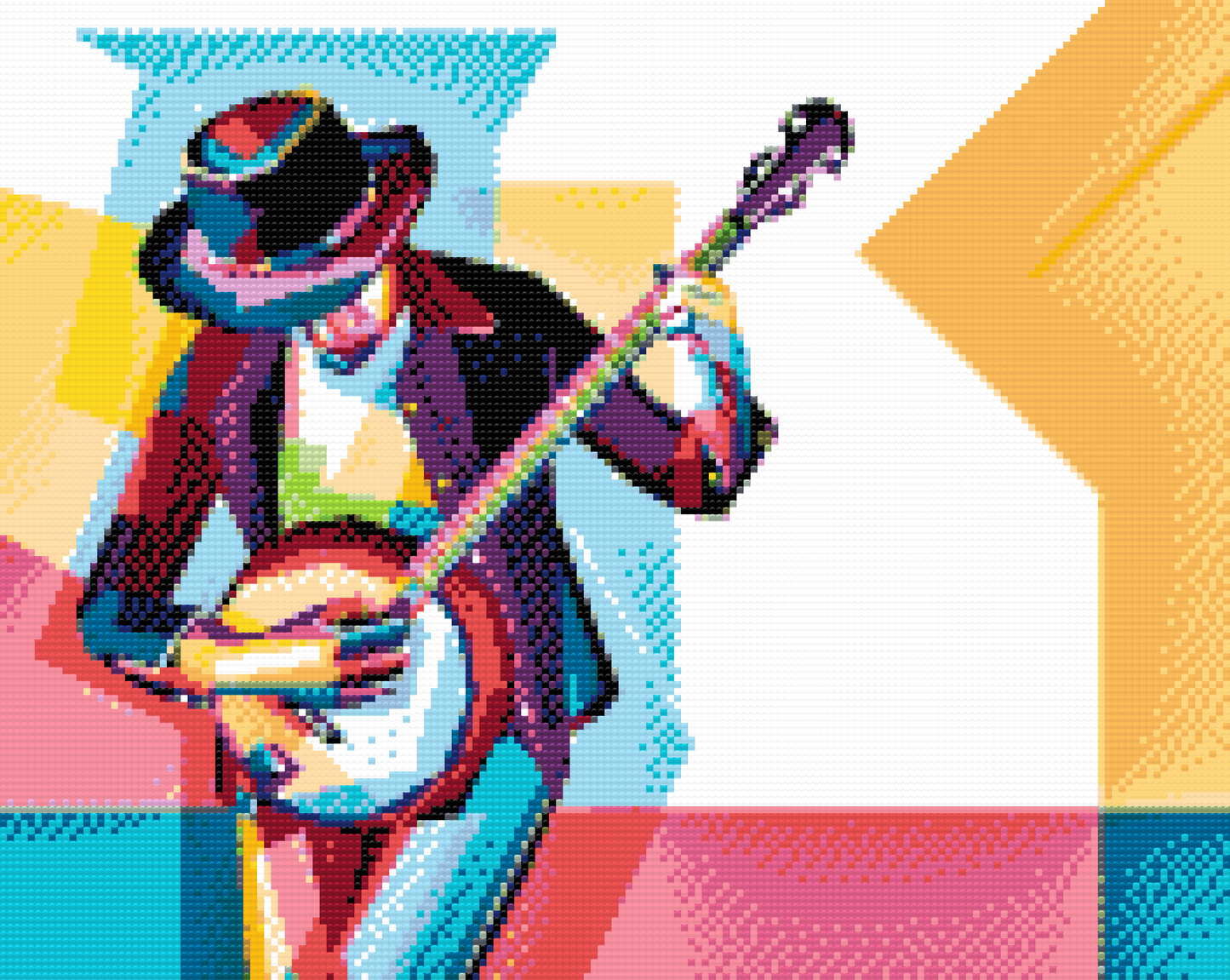 Diamond Painting - Manden der spiller banjo