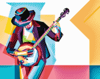 Diamond Painting - Manden der spiller banjo