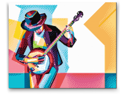 Diamond Painting - Manden der spiller banjo