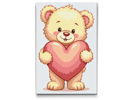Paint by Numbers - Bamse med hjerte