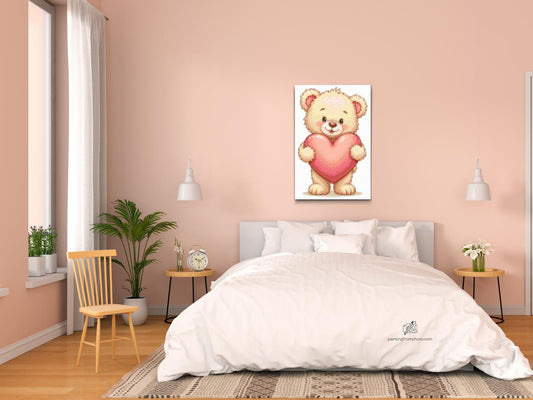 Diamond Painting - Bamse med hjerte