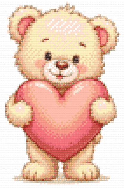 Diamond Painting - Bamse med hjerte