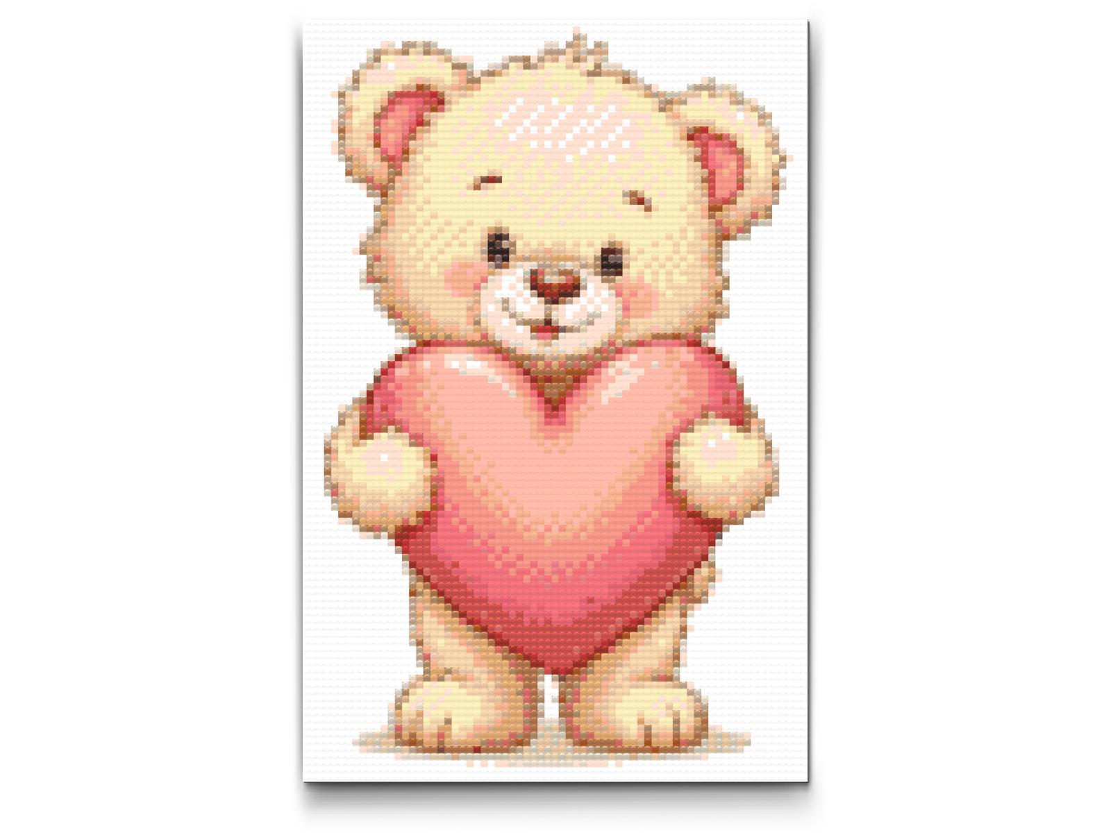 Diamond Painting - Bamse med hjerte