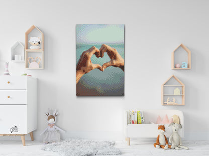 Diamond Painting - Hjerte lavet af hænder