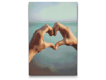 Diamond Painting - Hjerte lavet af hænder