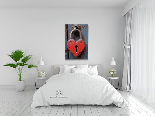 Diamond Painting - Hjerteformet lås
