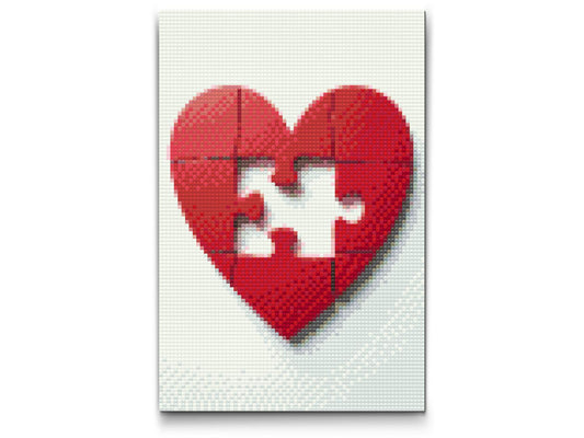 Diamond Painting - Puslespilshjerte
