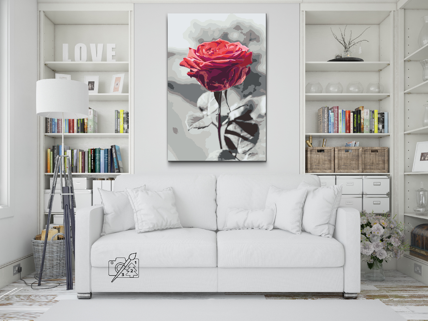 Paint by Numbers - Blomstrende Rose