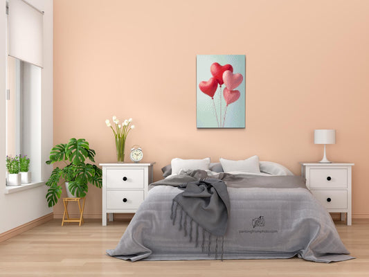 Diamond Painting - Hjerteformede balloner
