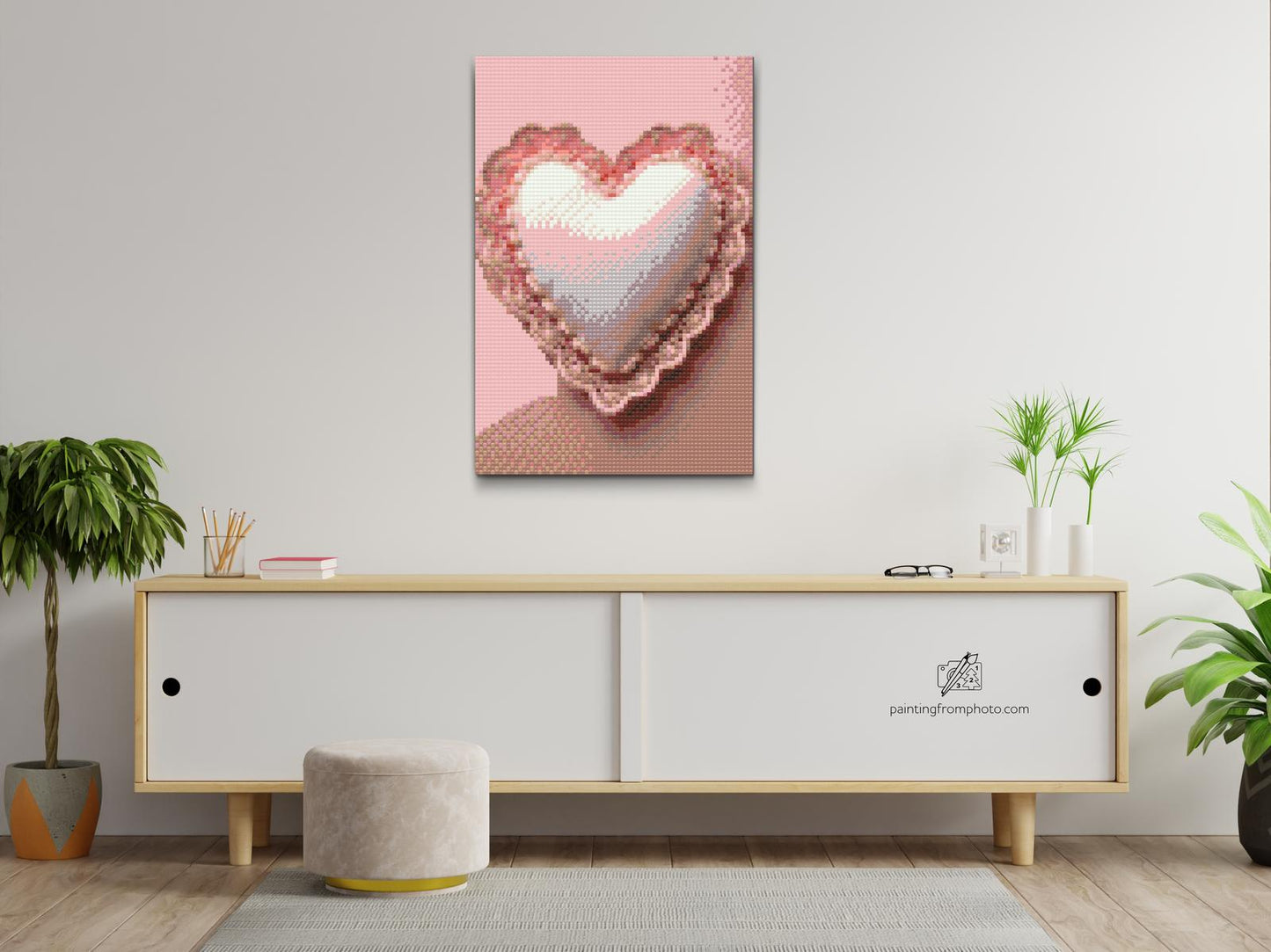 Diamond Painting - Hjerte med blonder