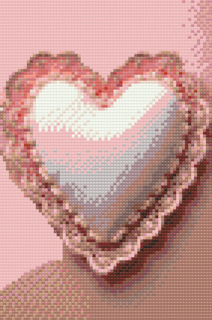 Diamond Painting - Hjerte med blonder