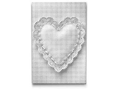 Mal-med-prikker -  Hjerte med blonder