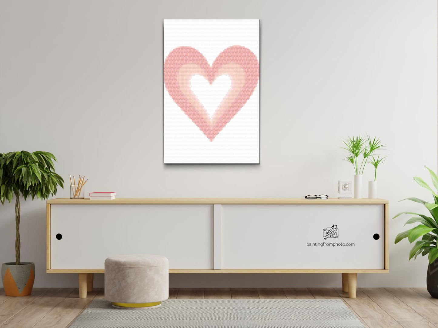 Diamond Painting - Minimalistisk hjerte