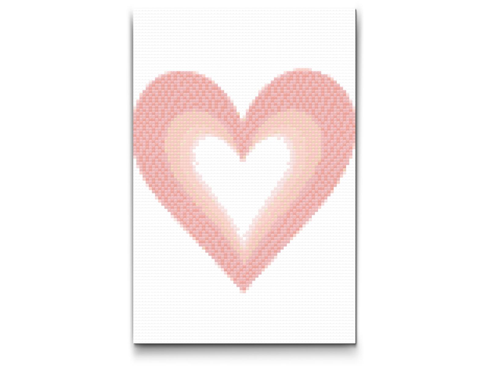 Diamond Painting - Minimalistisk hjerte