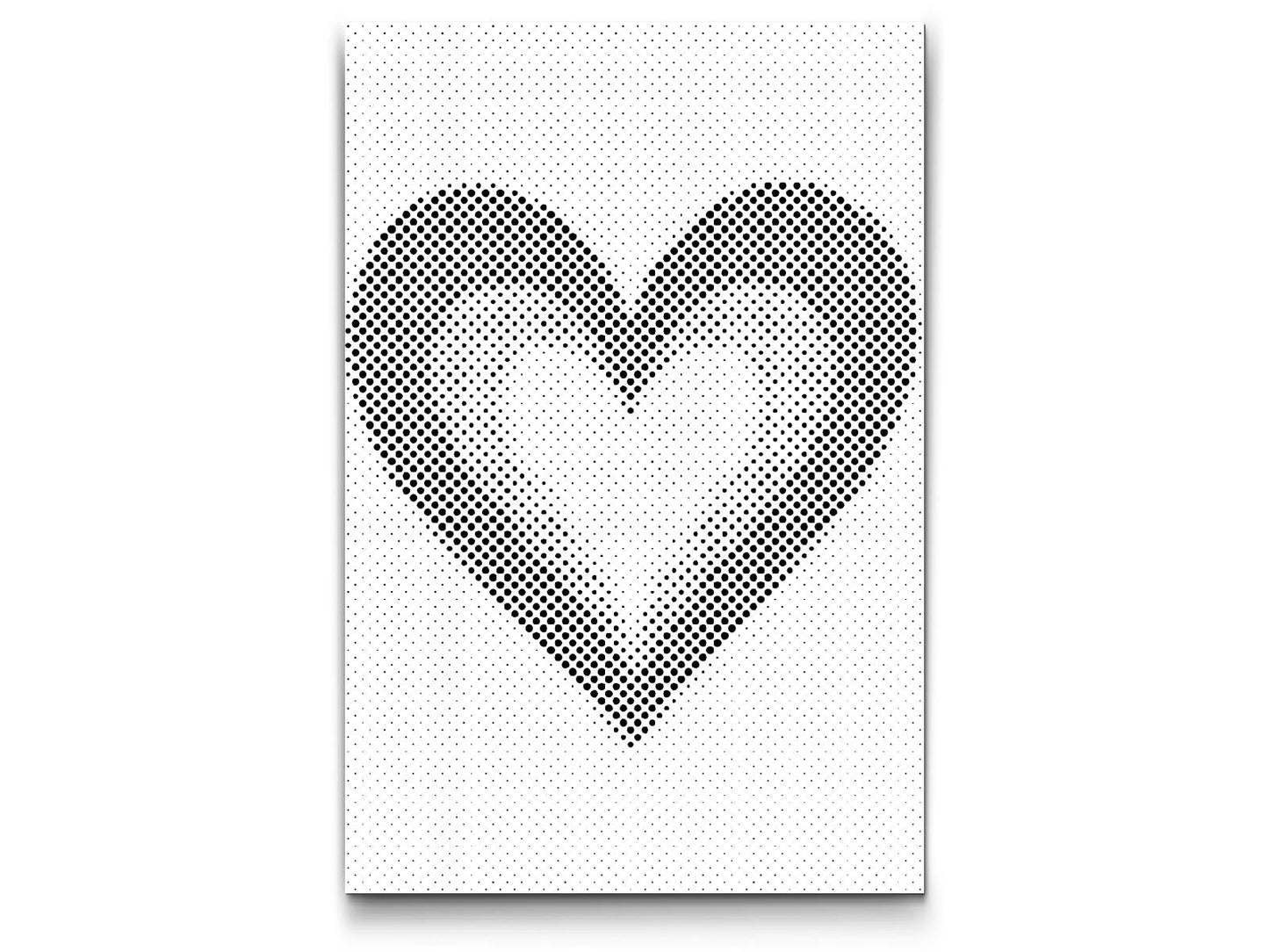 Mal-med-prikker -  Minimalistisk hjerte